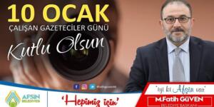 Başkan Güven’in 10 Ocak Çalışan Gazeteciler Günü Mesajı