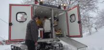 Göksun’da, Yaylada Mahsur Kalan Hastaya Paletli Ambulansla Ulaşıldı