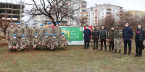 Afşin’de Hayati Vasfi Ortaokuluna,200 Adet Çam Dikildi