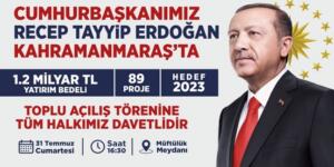 Cumhurbaşkanı’nın Kahramanmaraş Programı Belli Oldu