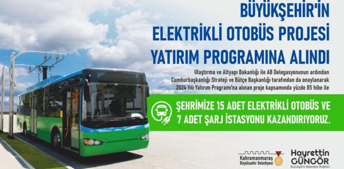 Büyükşehir’in Elektrikli Otobüs Projesi Yatırım Programına Alındı