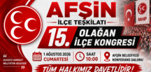 MHP Afşin İlçe Teşkilatı Kongreye Gidiyor!